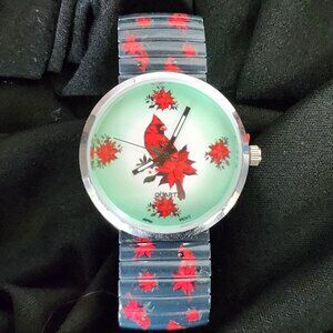 Varsales Stainless Steel Japan Movment Cardinal Analog Quartz Stretch Band Watch